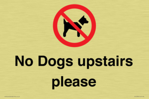 No Dogs upstairs please 